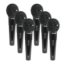 Kit 6 Microfone De Mao Dinâmico Cardioide MC-200 - LESON