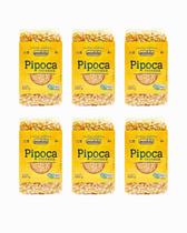 KIT - 6 Milho De Pipoca Orgânico Alto Vácuo Ecobio 500g - 1un de milho para pipoca organico