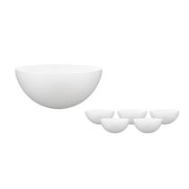 Kit 6 Mini Bowl Branco 240Ml Plástico Premium