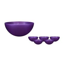 Kit 6 Mini Bowl Lilás 240Ml Plástico Premium Kit 6 Mini Bowl Lilás 240Ml Plástico Premium