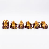 Kit 6 Mini Budas Sorridentes da Riqueza e Prosperidade (3 cm) Kit 6 Mini Budas Sorridentes da Riqueza e Prosperidade (3 cm)