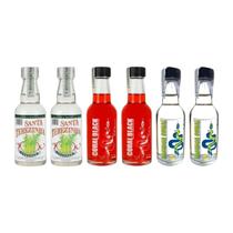 Kit 6 Mini Cachaças 50ml Santa Terezinha e Coral Drink