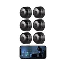 Kit 6 Mini Câmera Espiã Visão Noturna C/gravador De Voz Wifi A9 Kit 6 Mini Câmera Espiã Visão Noturna C/gravador De Voz Wifi A9