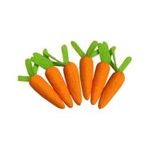 Kit 6 Mini Cenouras Decorativas para Decoração