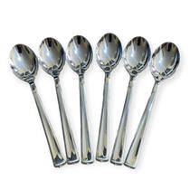 Kit 6 Mini Colheres Descartável Prata Plástico Luxo 12,8cm