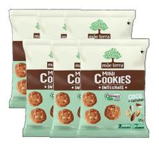 kit 6 Mini Cookie Coco e Castanhas Orgânico MÃE TERRA 120g