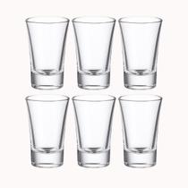 Kit 6 Mini Copos Base Grossa e Resistente 15ml Doses Shots Degustações Licor Cachaça