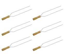 Kit 6 mini espeto duplo churrasco 39 cm espetinho matrinox