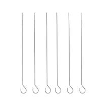 Kit 6 Mini Espetos Para Churrasco Alumínio Simples - Mor