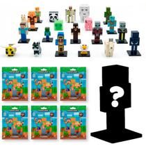 Kit 6 Mini Figuras Minecraft 24 Personagens Para Colecionar Bonecos Surpresa