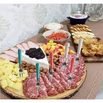 Kit 6 Mini Garfos Para Petiscos Coqueteis Frutas Doces Garfinhos Inox