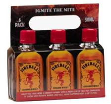 Kit 6 Mini Garrafas Licor Canela Fireball 50Ml