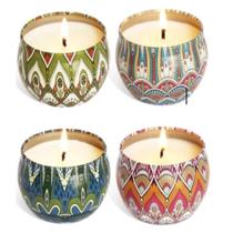 Kit 6 Mini Lata Pote De Metal Multiuso Porta Treco Chá Vela Kit 6 Mini Lata Pote De Metal Multiuso Porta Treco Chá Vela