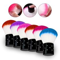 Kit 6 Mini Pincel Espanador Manicure Unha Nail Art Strass Nail Designer Unha de Gel Fibra de Vidro Acrygel