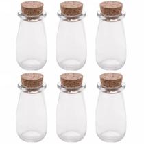 Kit 6 Mini Potes Tampa Rolha 100ml Vidro Lyor Lembrancinhas Porta Mantimentos Decorativo Kit 6 Mini Potes Tampa Rolha 100ml Vidro Lyor Lembrancinhas Porta Mantimentos Decorativo