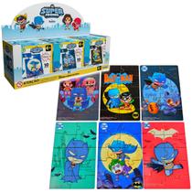 Kit 6 Mini Quebra Cabeça Batman DC Liga Da Justiça Madeira