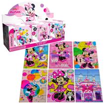 Kit 6 Mini Quebra Cabeça Minnie Mouse E Sua Turma Disney Mdf