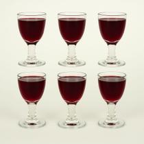 Kit 6 Mini Taças De Vidro Resistente Transparente 5ml Licor