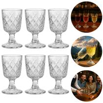 Kit 6 Mini Taças De Vidro Transparente Para Licor 50ml Luxo Kit 6 Mini Taças De Vidro Transparente Para Licor 50ml Luxo
