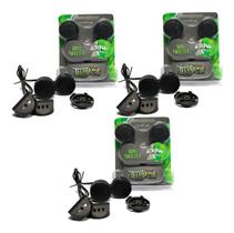 Kit 6 Mini Tweeter Technoise Cristal Piezoeletrico - 80 Watts Rms
