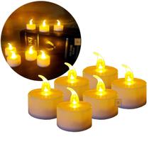 Kit 6 Mini Velas Led Eletrônica Luz Chama Viva Decorativa