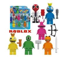 Kit 6 Miniaturas Roblox Rainbow Friends Bonecos com acessórios Kit 6 Miniaturas Roblox Rainbow Friends Bonecos com acessórios