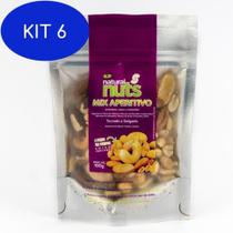 Kit 6 Mix Aperitivo Torrado E Salgado - Ziplock 100G