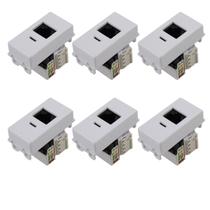 Kit 6 Modulo RJ45 Branco Liz/Tablet/Giz/Lux Tramontina