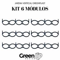Kit 6 módulos GREENPLAST de 1 metro + Irrigação - GreenUp Design