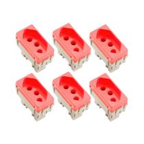 Kit 6 Módulos Tomada 2p+t 20a/250v Liz Vermelha Tramontina Kit 6 Módulos Tomada 2p+t 20a/250v Liz Vermelha Tramontina