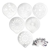 Kit 6 Moldes Decorativo Em Inox Café Barista Cafeteria 8,5Cm