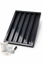 Kit 6 Moldes Gesso Ripado 3D 53x32cm Para Revestimento Parede