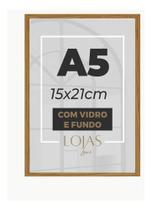 Kit 6 Molduras A5 15x21cm Com Vidro Fotografia Poster Imagem