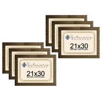 Kit 6 Molduras Diploma A4 21x30 3cm Relevo Dourado Kit 6 Molduras Diploma A4 21x30 3cm Relevo Dourado