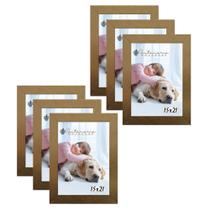 Kit 6 Molduras Porta Retrato 15X21 Dourado