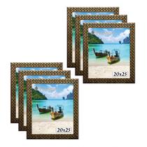 Kit 6 Molduras Porta Retrato 20x25 3cm Relevo Dourado Kit 6 Molduras Porta Retrato 20x25 3cm Relevo Dourado