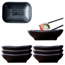 Kit 6 Molheira Porta Molho Shoyu Restaurante Oriental Sushi