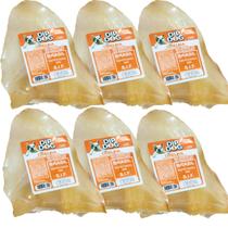 Kit 6 Mordedores Orelha Bovina Petisco P/ Cachorro Natural