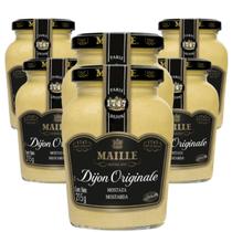 Kit 6 Mostarda Francesa Dijon Original Maille Vidro 215g