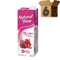 Kit 6 Natural Tea Chá De Hibisco Sabor Romã E Goji Jerry 1 L