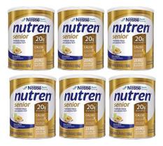 Kit 6 Nutren Senior Suplemento Pó Nestlé Sem Sabor Lata 370g Kit 6 Nutren Senior Suplemento Pó Nestlé Sem Sabor Lata 370g