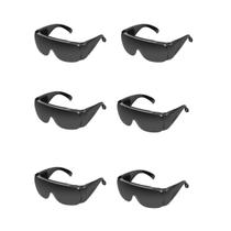 Kit 6 Óculos de Segurança EPI Fumê Valeplast