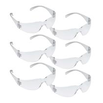 Kit 6 Óculos De Segurança Proteção Epi Lente Incolor Kalipso