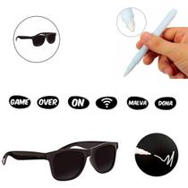 Kit 6 Óculos Revoada Preto Mais Uma Caneta Giz