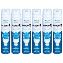 Kit 6 Odorizador Sanitario Block Nº2 Fresh 100ml 85g