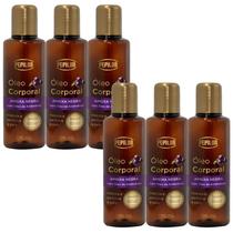 Kit 6 Óleo Corporal Ameixa Negra 120Ml - Pepilon