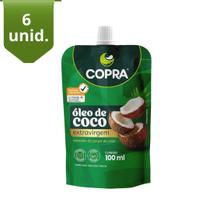 KIT 6 Óleo de Coco 100ml Pouch Extra Virgem 100% Natural - Copra