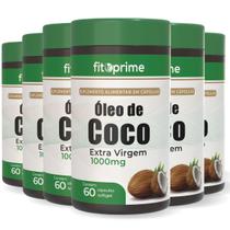 Kit 6 Óleo de Coco Extra Virgem 1000mg 60 Cápsulas Fitoprime