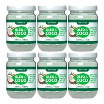 Kit 6 Óleo de Côco Extra Virgem para Cabelo e Pele Rosto Tratamento Capilar Umectação 180g Soft Hair