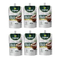 Kit 6 Óleo de Coco Extravirgem Copra Pouch 100ml sem sabor Kit 6 Óleo de Coco Extravirgem Copra Pouch 100ml sem sabor